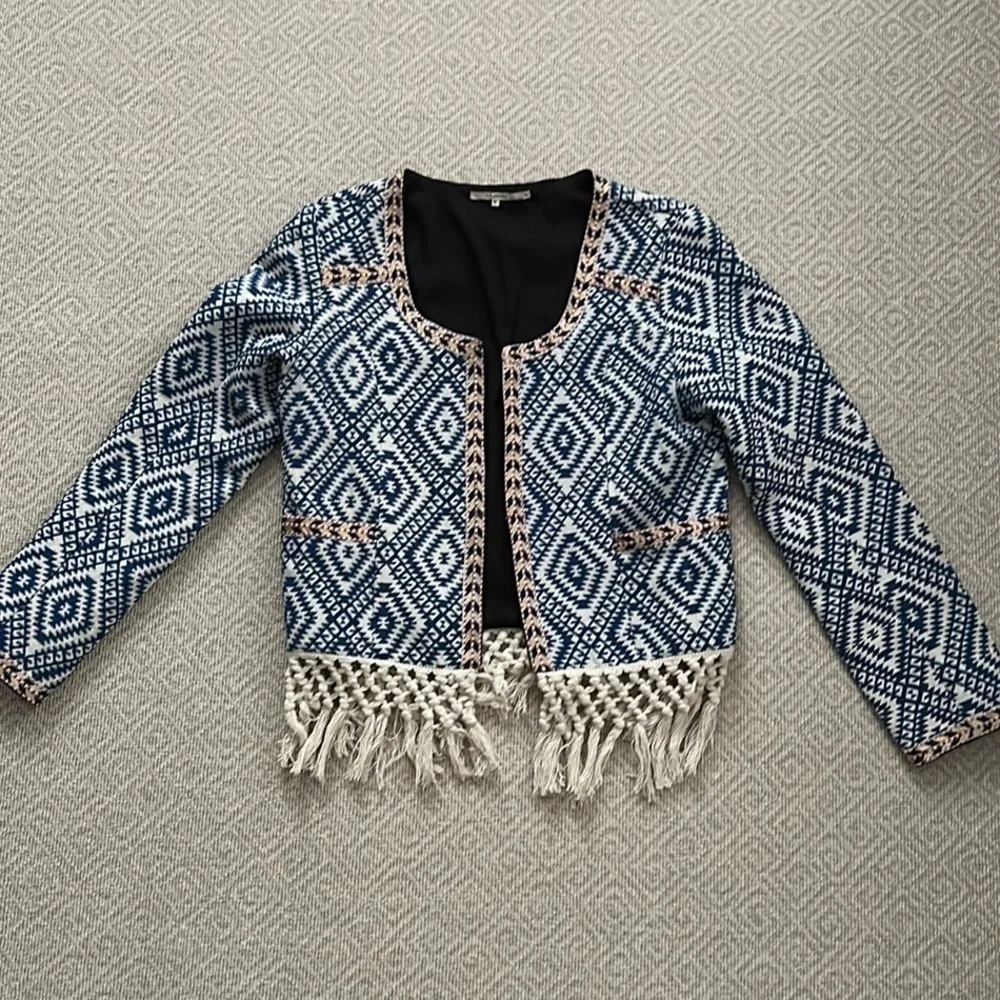 Tularosa Santa Fe Fringe Jacket in Diamondback Print Medium